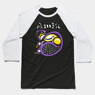 Amik (Beaver) Non-Binary Pride Baseball T-Shirt